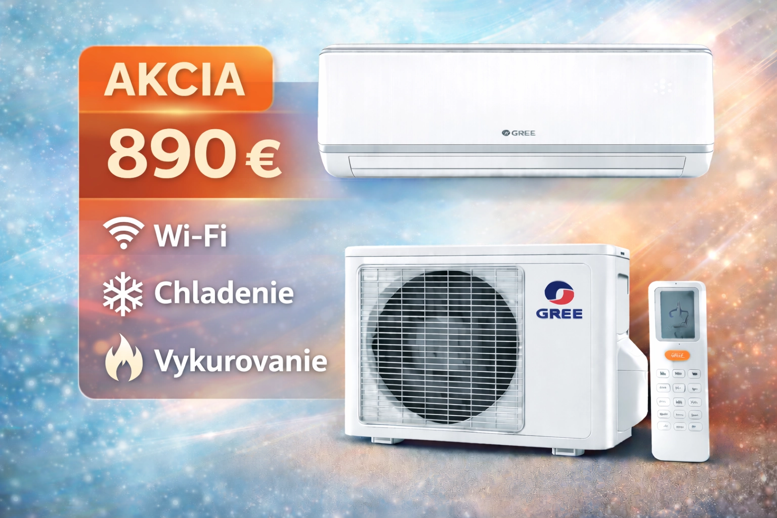 Klimatizácia Gree Pular 2,7kSW s montážou