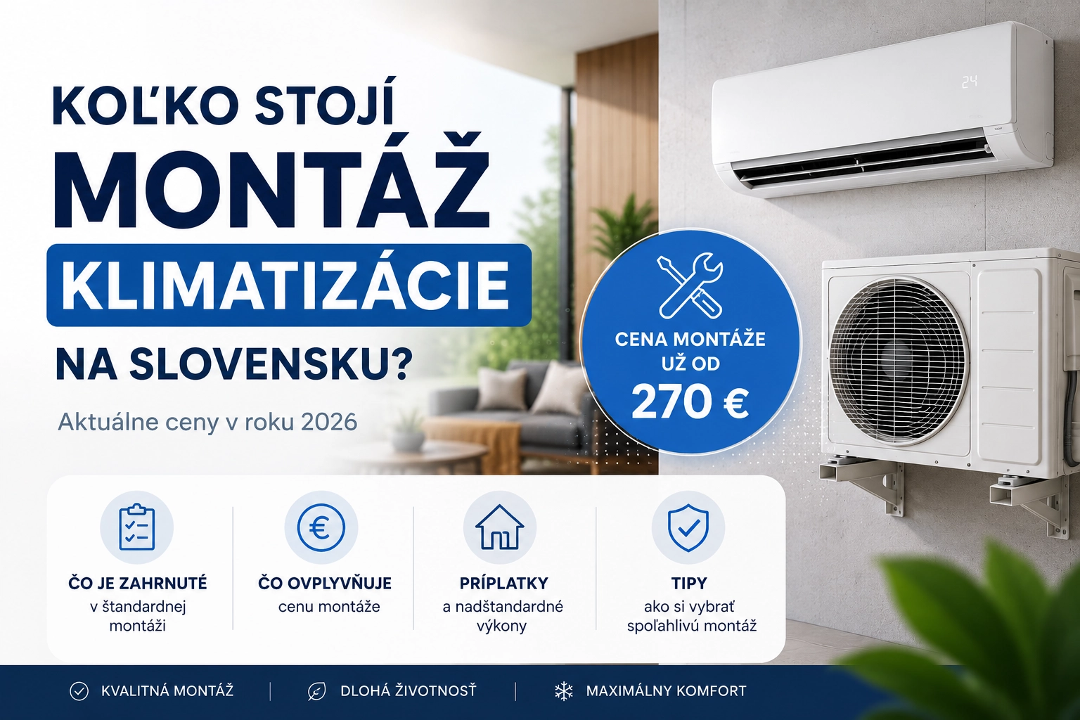 Kolko stoji montaz klimatizacie